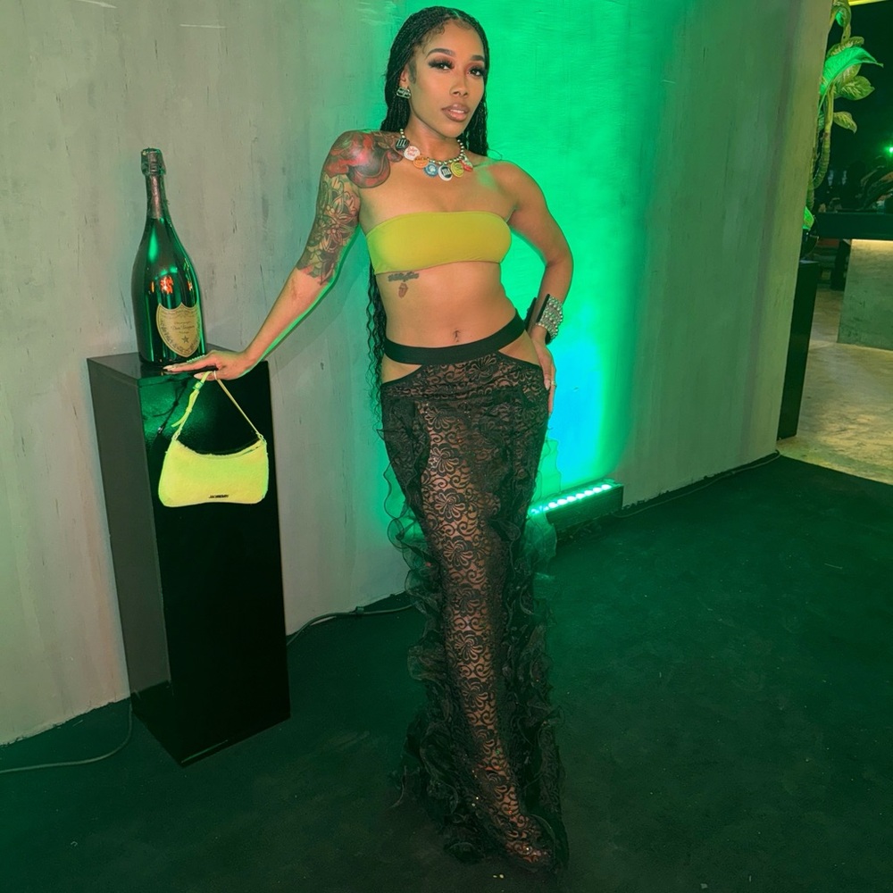 Custom Lace Maxi Black Skirt